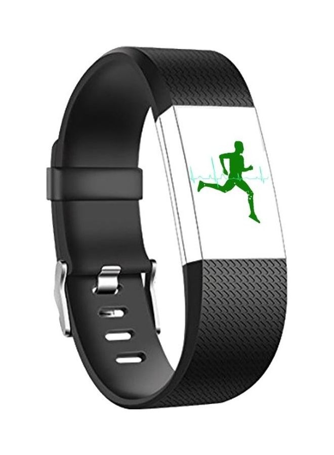NIBEMINENT Square Pattern Adjustable Sport Wrist Strap for FITBIT Charge 2 Black - Image 1