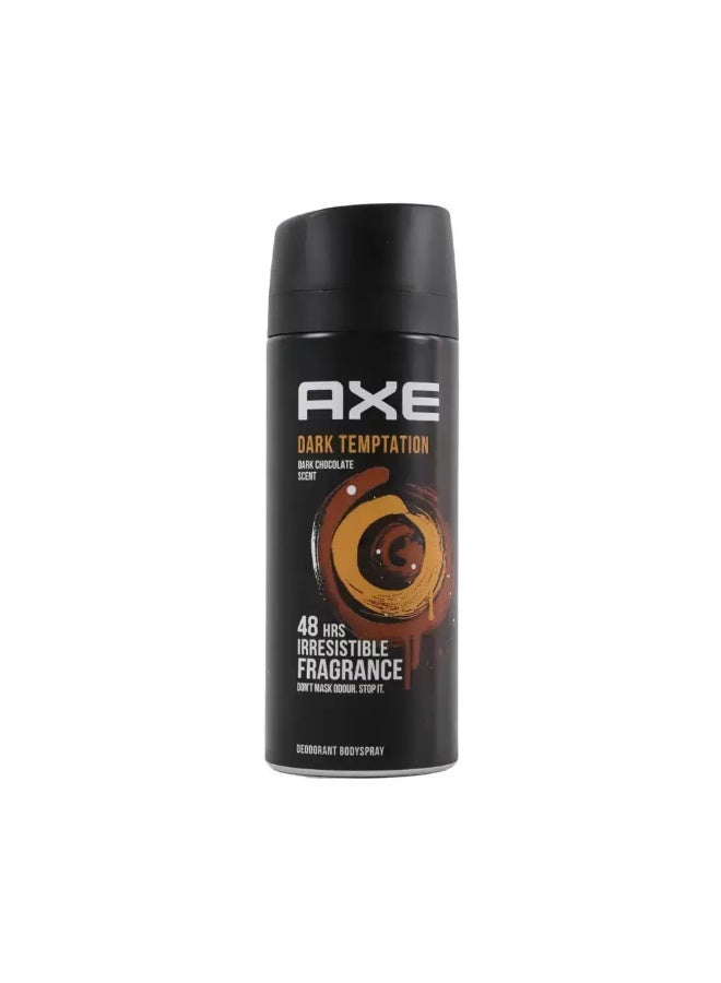 Axe Dark Temptation Dark Chocolate Scent- Body Spray 48 Hours Irresistible Fragrance Deodorant- 150ml - Image 1