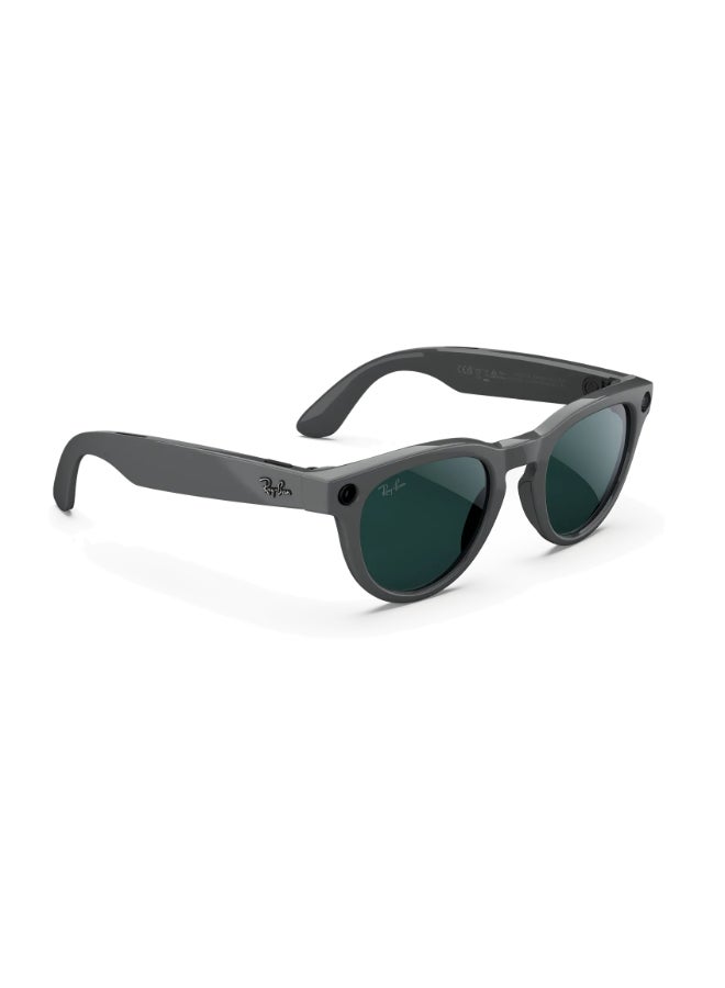 ميتا RAY-BAN Headliner (Gen 2) Shiny Asteroid Grey Frame Clear to Emerald Transitions Lens Standard High bridge Shiny Asteroid Grey Clear to Emerald Transitions - Image 3