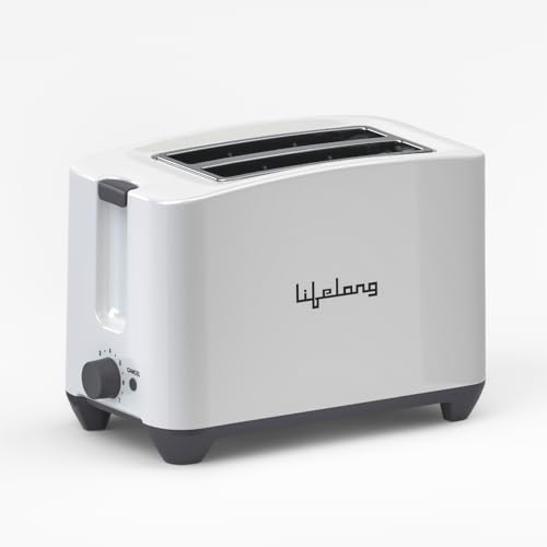 Lifelong Bread Toaster 2 Slice | Auto-Cut-Off | Self-Centering for Even Toasting | Removable Crumb Tray | High Rise Carriage Handle |Pop-Up Toaster | Kitchen Appliance (LLPT10) - Image 1