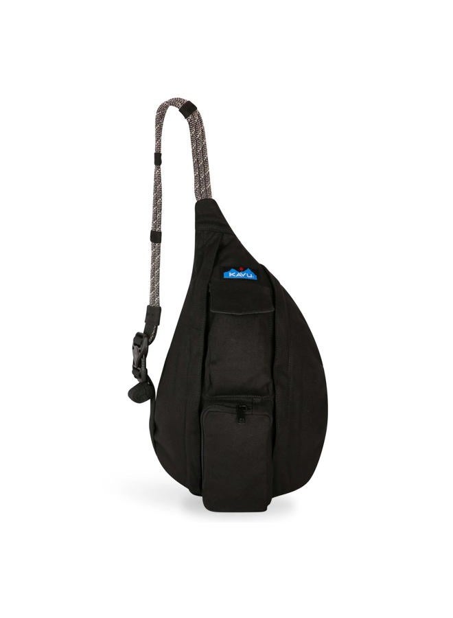 KAVU Mini Rope Bag Cotton Crossbody Sling - Black - Image 1