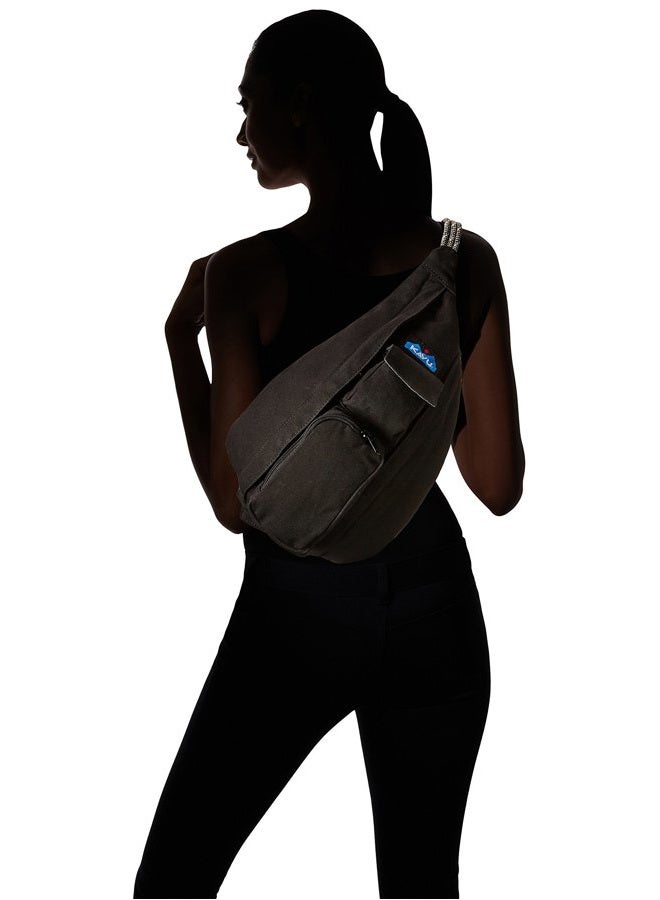 KAVU Mini Rope Bag Cotton Crossbody Sling - Black - Image 2