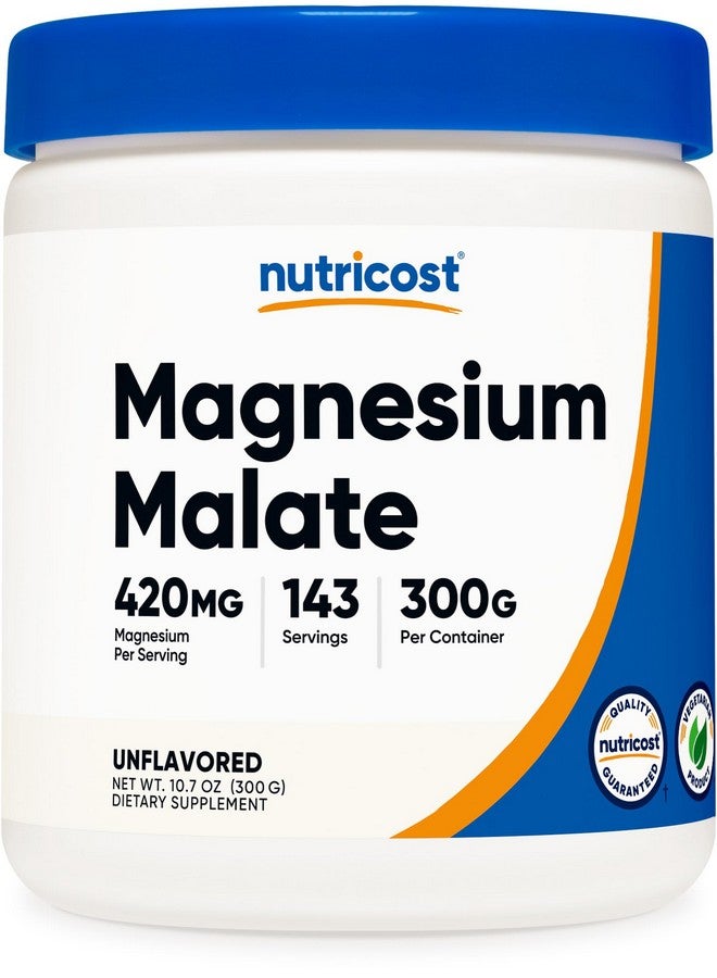 Nutricost Magnesium Malate Powder (300g) - 420mg of Magnesium Per Serving - Non-GMO, Gluten Free - Image 1