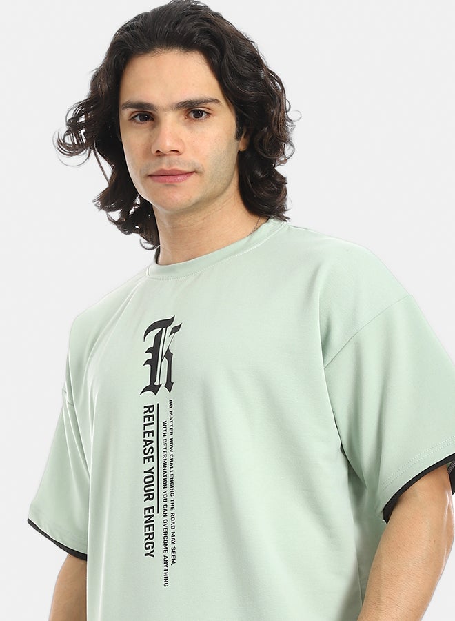 Red Circle Slip On Printed T Shirt and Shorts Set - Image 4