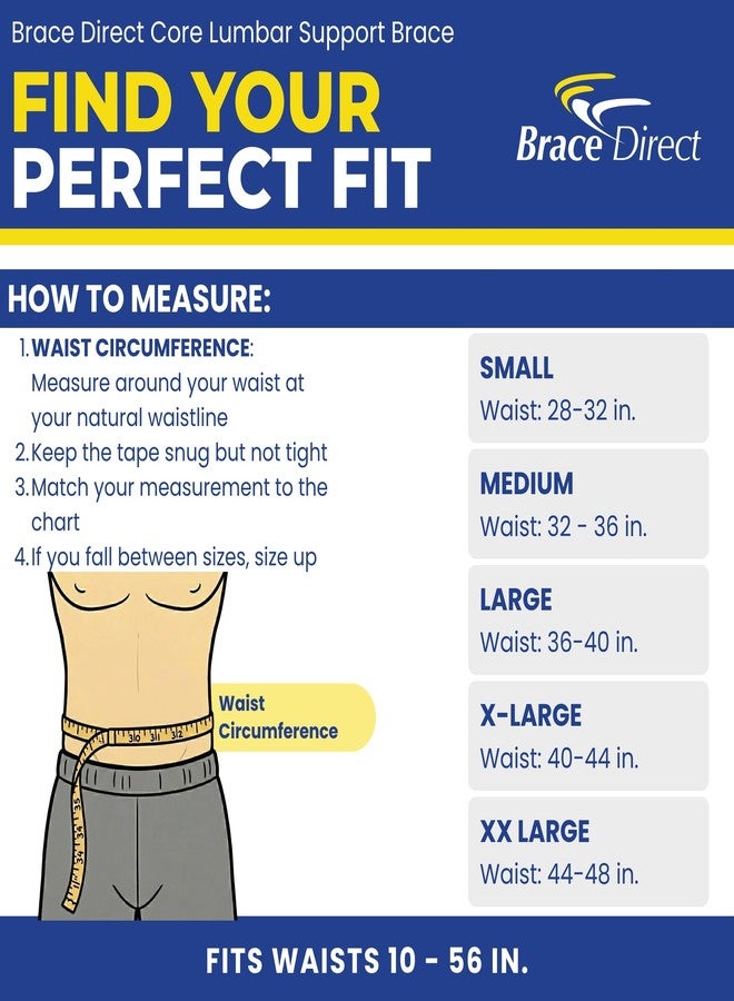 Brace Direct Core Lumbar Support Brace for Lower Back Pain Relief - Breathable L0628 Back Support Belt (Medium) – L0628 (S–2XL) - Image 2