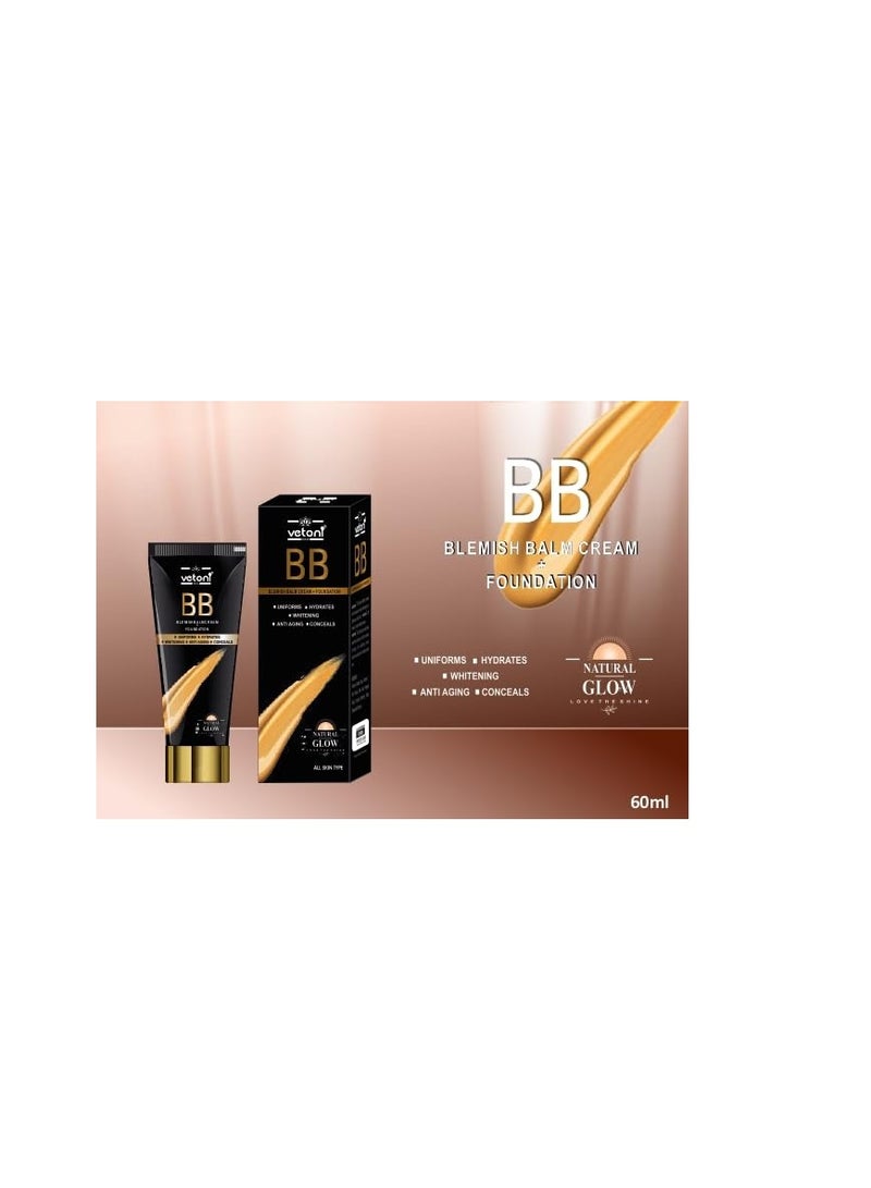 Vetoni Black Liquid Foundation and BB+ Cream Medium Coverage, Matte Finish, SPF 37++ -  60ml - Image 4
