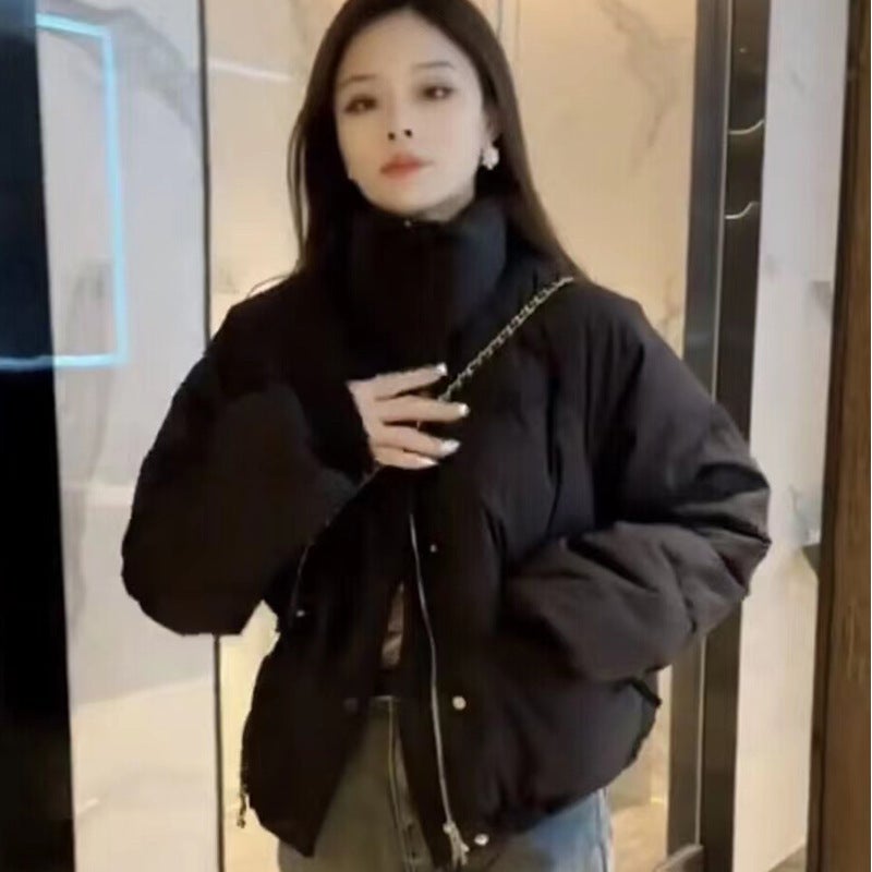 Cross-border Cream Bread Jacket Down Jacket Womens High-end Womens Winter Coat Korean-style White Duck Down Jacket Womens Short Khaki - Image 3