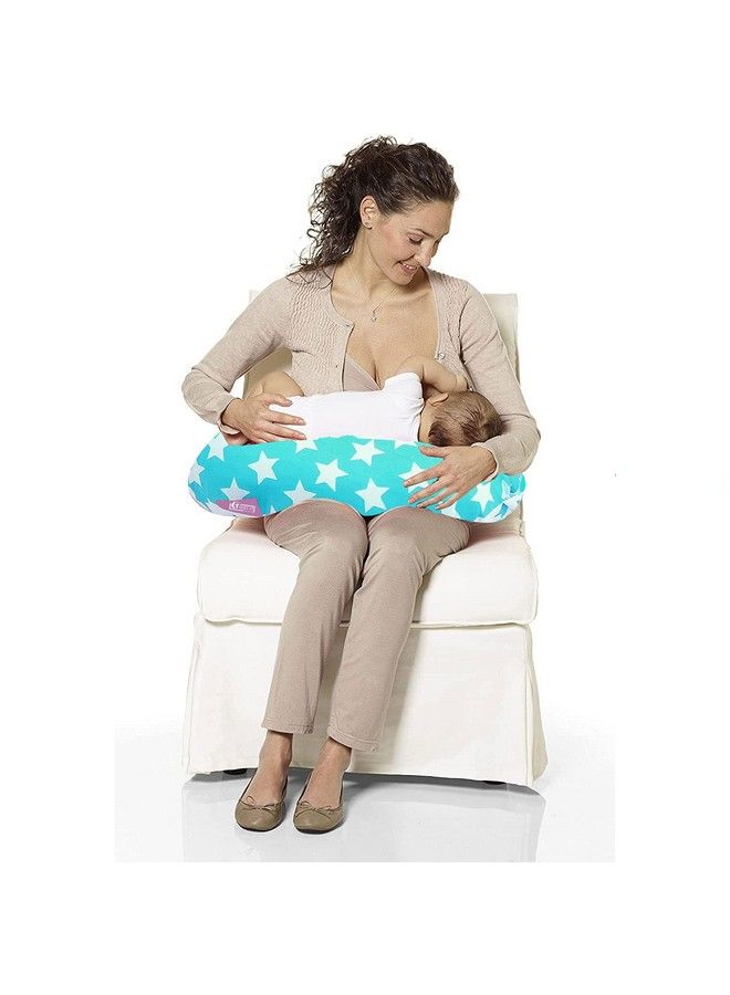 Get It Cotton 5In1 Feeding Pillow With Detachable Cover New Born Portable Breast Feeding Pillow For Baby And Mom (Blue Star Pack Of 1) - Image 3