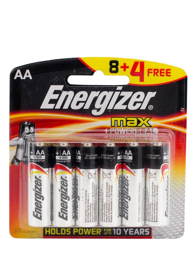 Energizer Max + PowerSeal AA Multipurpose Battery 1.5 Volts