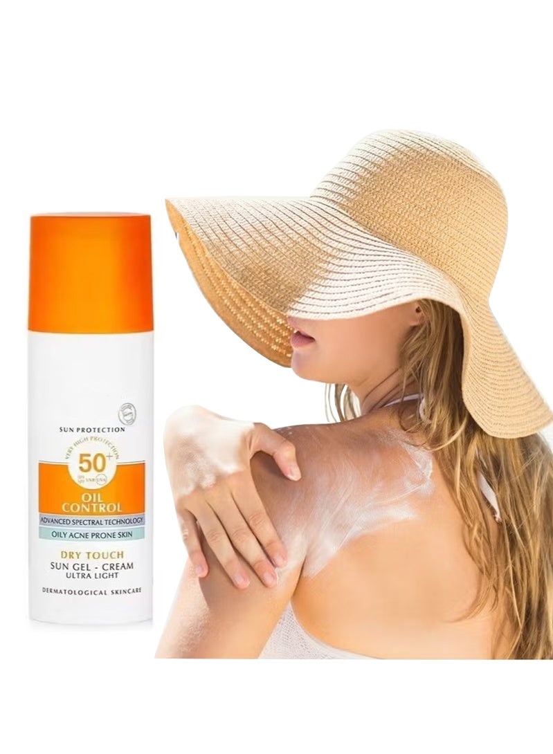 سائل التحكم في صبغة واقي الشمس للوجه مع ثياميدول ، حماية عالية من الأشعة فوق البنفسجية / الأشعة فوق البنفسجية ، SPF50 + ، يقلل من بقع لون الجلد غير المتساوي 50 مل - Image 1