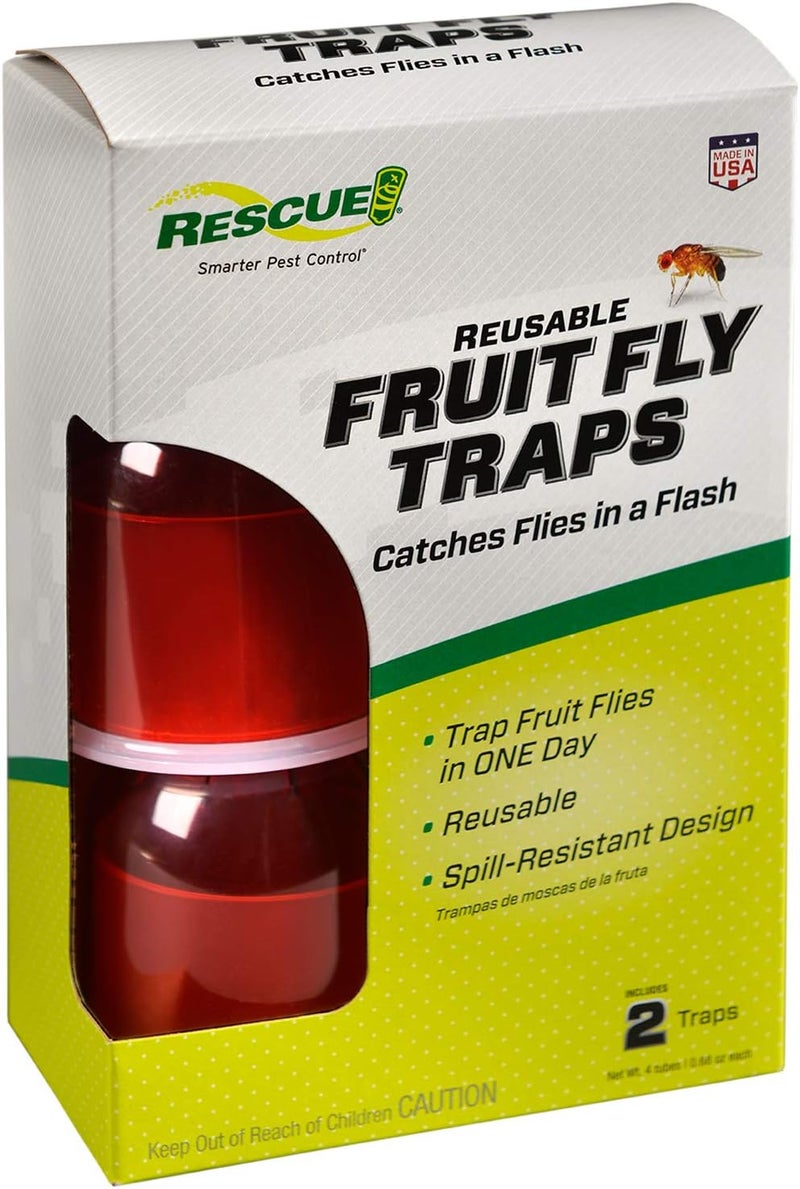 RESCUE! Reusable Fruit Fly Traps - Pack of 2 - Image 1