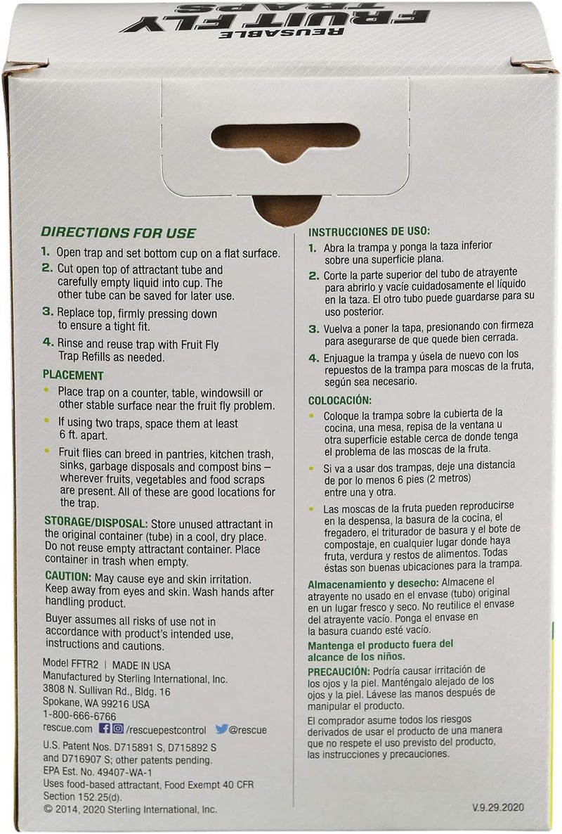 RESCUE! Reusable Fruit Fly Traps - Pack of 2 - Image 3