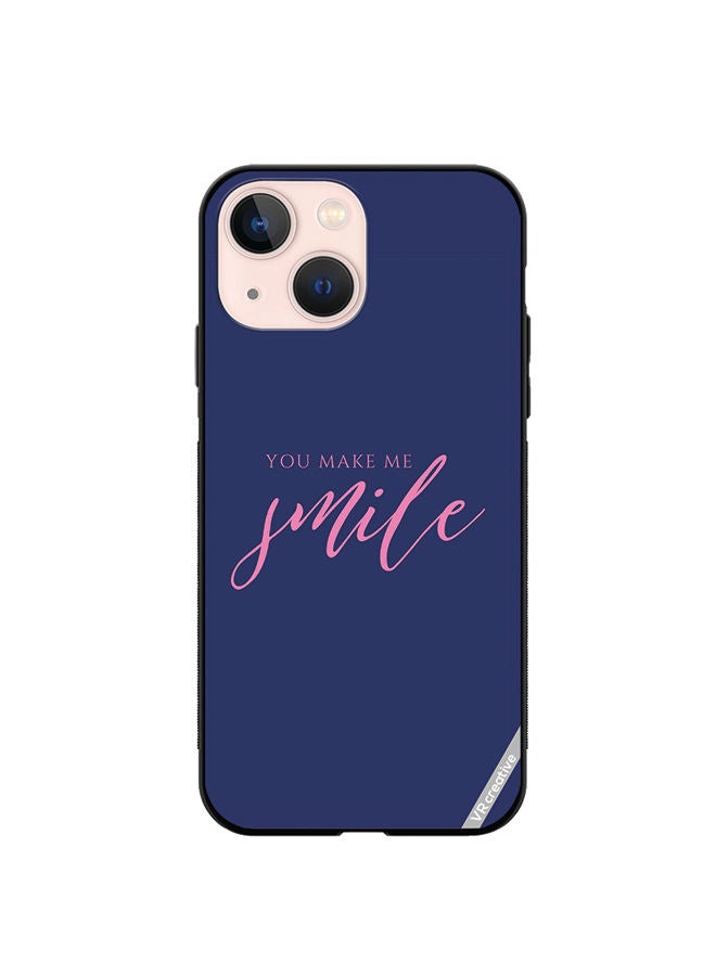 VR CREATIVE Protective Case Cover For Apple iPhone 13 mini You Make Me Smile Design Multicolour - Image 1
