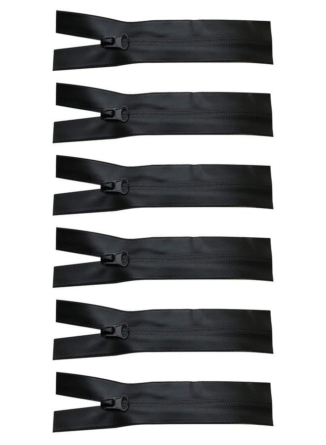 JCBIZ 6pcs Black Waterproof Zipper PVC No.3 Zipper for Outdoor Products Luggage and Backpacks 16cm - Image 1