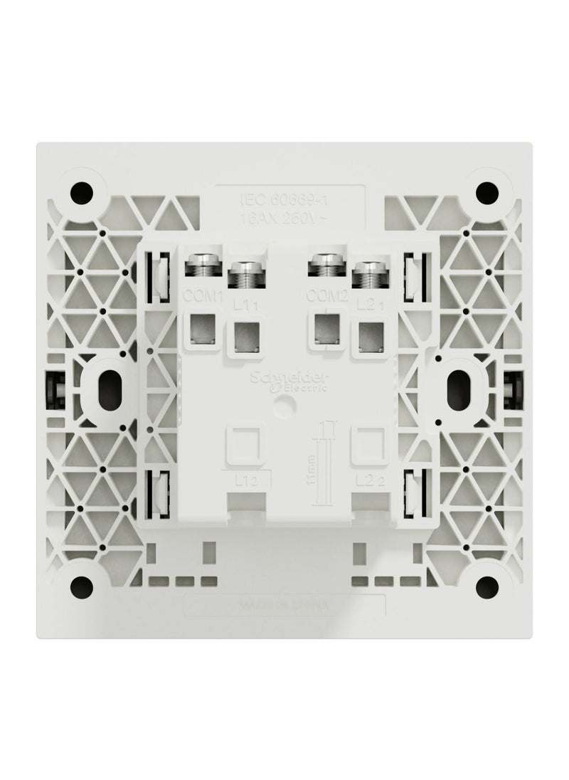 Schneider Electric Schneider Electric Avataron C Switch With Fluorescent Locator E8732L1F_DG, 2 Gang, 16Ax Dark Grey 250 V 1 Way  - Image 3