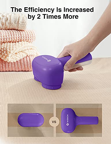 VASSON Fabric Shaver, Electric Lint Remover, Rechargeable Lint Shaver, Sweater Shavers to Remove Pilling, Large Fuzz Remover for Clothes Couch Furniture (Purple) - Image 2