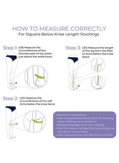 sigvaris SIGVARIS Medical Compression Stockings - Cotton - Class 2 - Below Knee length - For Men and Women (XS - Long)  - Image 4
