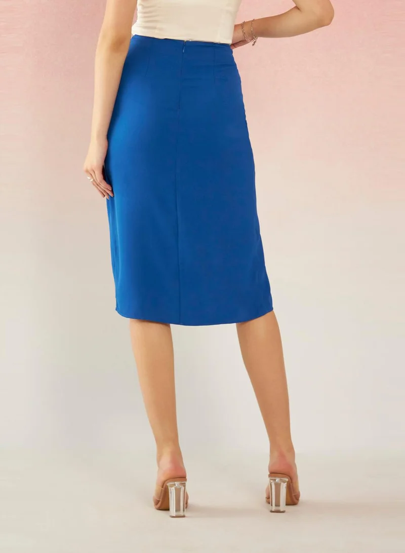 فيرجيو Satin Moss Crepe Pencil Skirt