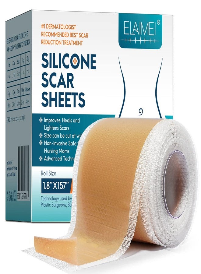 MINGYITUO Silicone Scar Sheets Tape for Surgical Scars, C Section Scar Silicone Strips, Medical Grade, Reusable, Soften and Flattens Scars, Breast, Keloid, Professional Scar Patches. (1.8x157 Inch) - Image 1