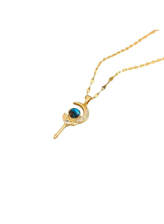 New 18K Gold Plated Dream Planet Series Pendant Necklaces For Women Female Stainless Steel Neck Chain Jewelry - Image 4