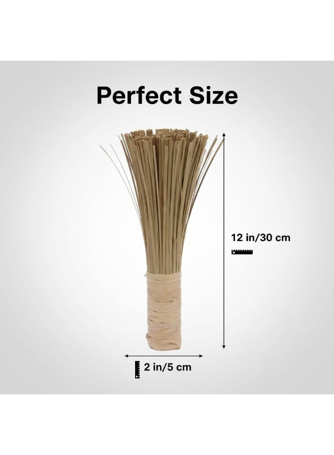 Bluejw 12-Inch Bamboo Wok Brush, Flat Brush, Kitchen Cleaning Brushes for Scrubbing and Cleaning Cooking Pots, Pans and Grilling Utensils - Image 4