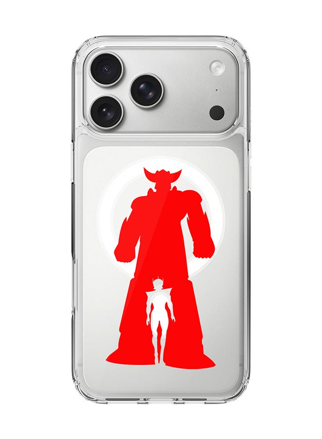 Stylizedd Classic Clear MagSafe Case for iPhone 17 Pro Max , Hybrid Soft Case Flexible Edges Anti Drop TPU PC Gel Thin Transparent Cover [ Designed for iPhone 17 Pro Max ] - Grendizer (White)