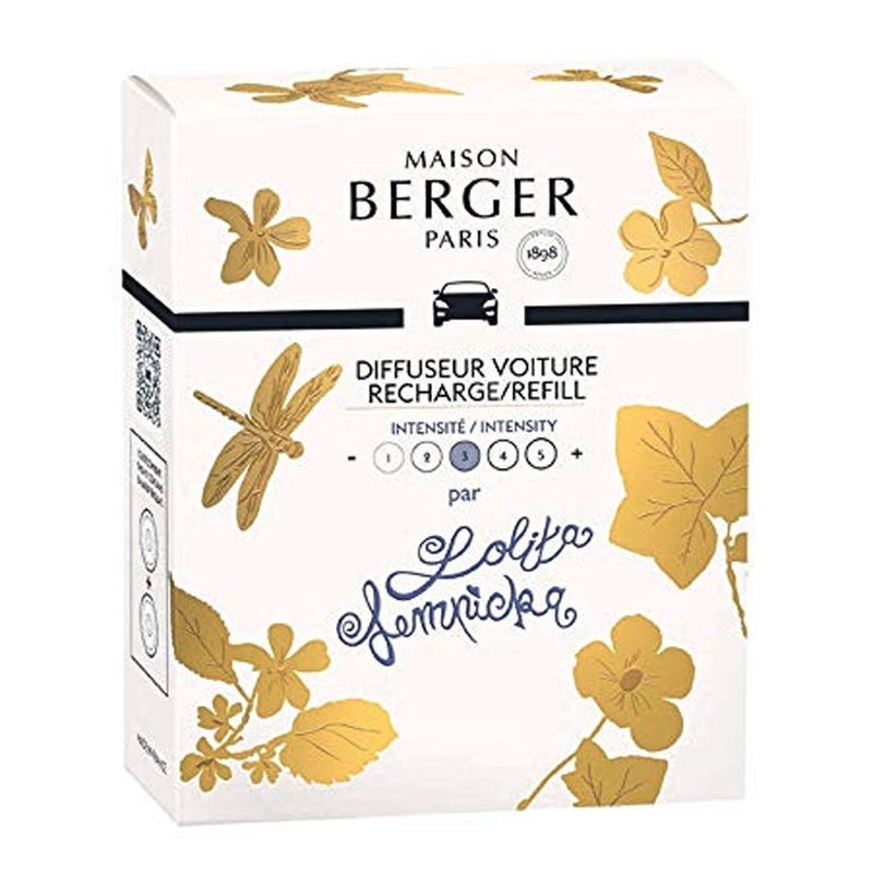Maison Berger مجموعة من 2 بودات سيراميك لموزع معطر هواء السيارة القابل لإعادة التعبئة - 4/6 أسابيع زمن الانتشار - العطر والرائحة - لوليتا لمبيكا - صنع في فرنسا - Image 5