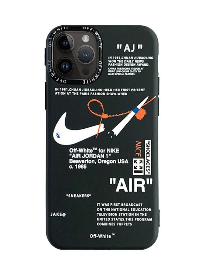 VR CREATIVE Protective Case Cover for Apple iPhone 15 Pro Max Nike Air Design Black