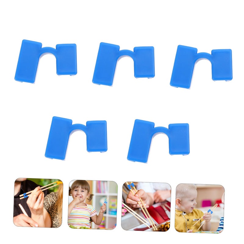 Blue Chopsticks Helpers 5pcs Training for Kids Learning to Eat Lightweight Wear Resistant Design - Image 4