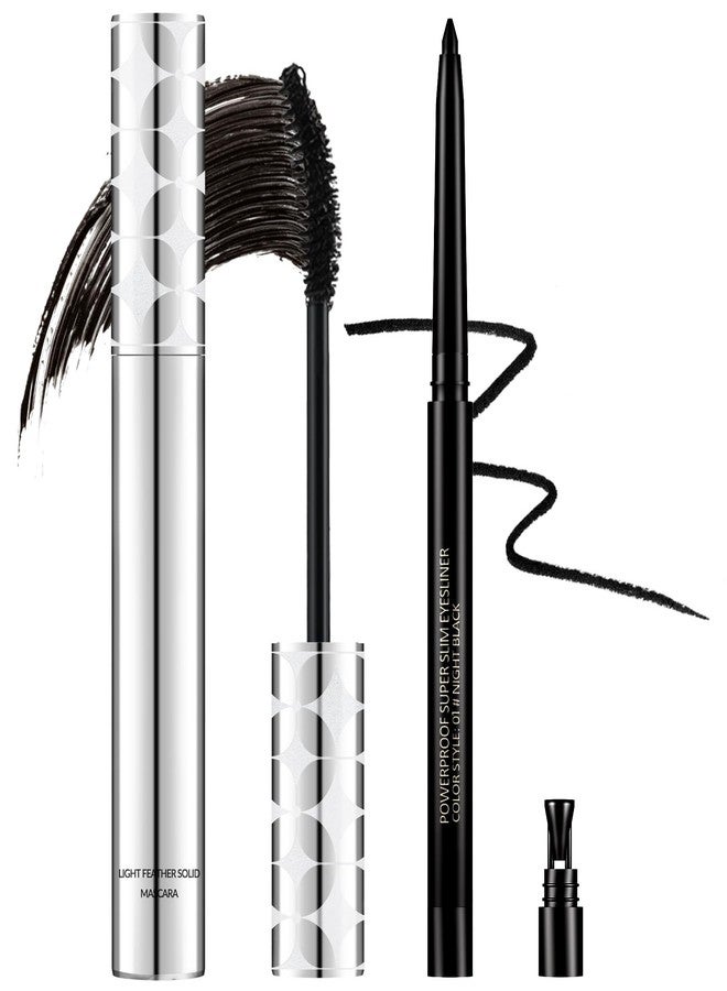 MUREND 2PCS Black Mascara for Older Women 60 Plus and Eyeliner Pencil Set,Mascara Volume and Length for Mature Women,Cream Eye Liner Gel Pencil,Waterproof Smudge Proof Long Lasting - Image 1