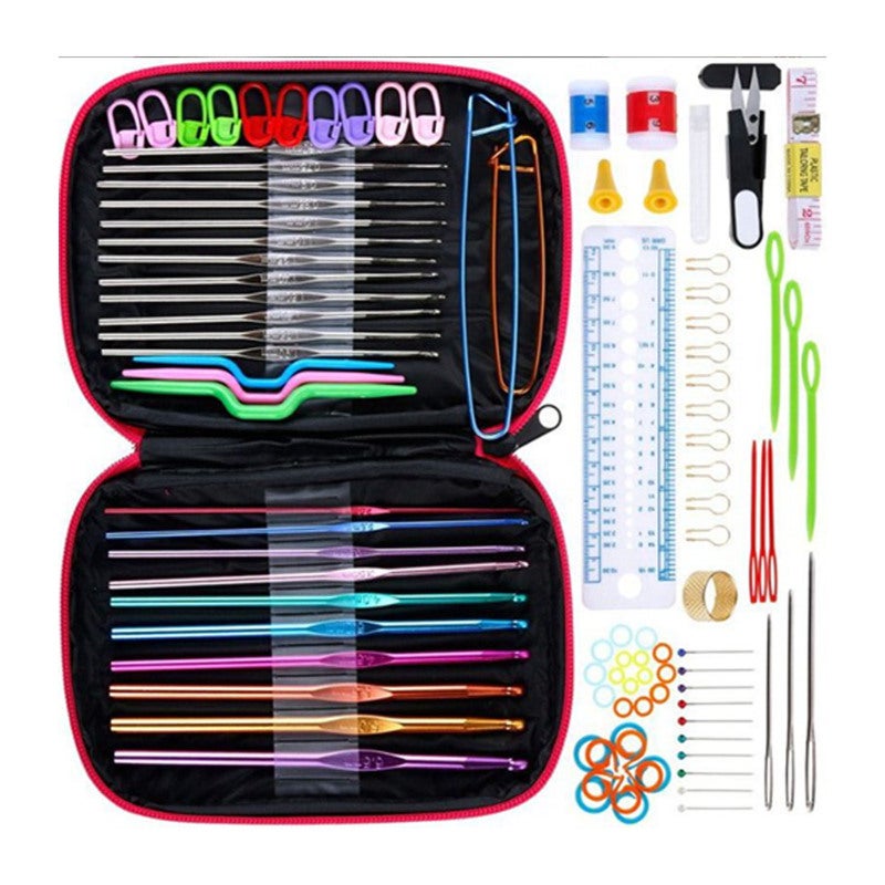 Ergonomic Crochet Hooks Set: 12pcs Colorful Smooth Hooks With Storage Bag - Portable Hand Fatigue Reducing Knitting Tools For Diy Crafts, Home Knitting Beginners & Enthusiasts - Image 1