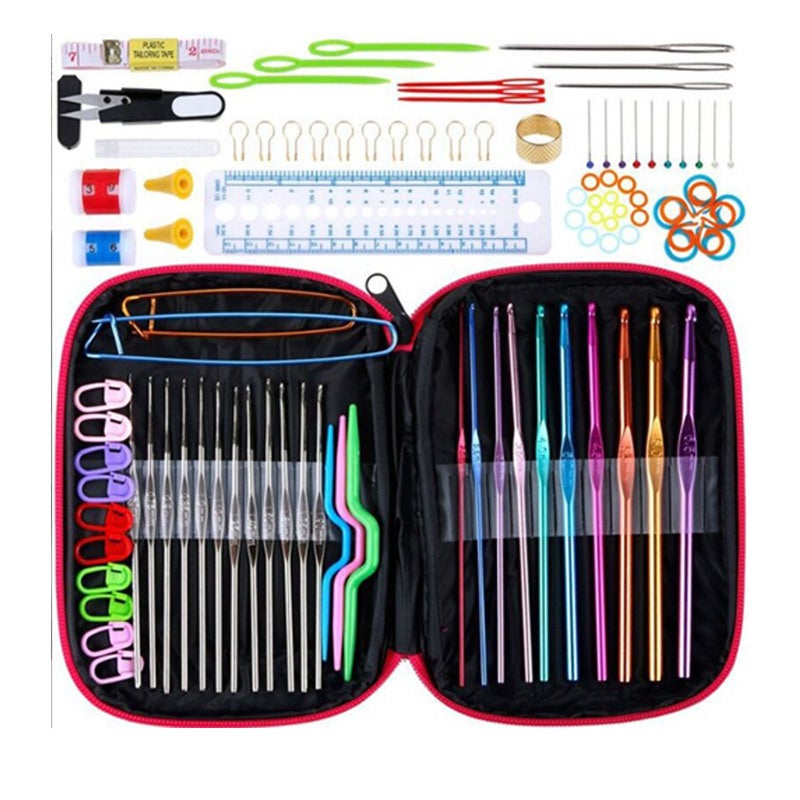 Ergonomic Crochet Hooks Set: 12pcs Colorful Smooth Hooks With Storage Bag - Portable Hand Fatigue Reducing Knitting Tools For Diy Crafts, Home Knitting Beginners & Enthusiasts - Image 2