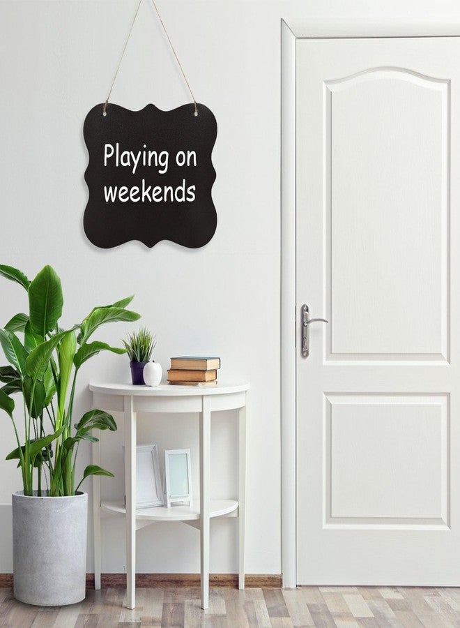 CertBuy 16 Pack Hanging Chalkboard Signs with String, Double-Sided Erasable Message Boards for Wedding, Bar, Cafe, Restaurant, Memo, Party Decorations (4 Shapes) - Image 5