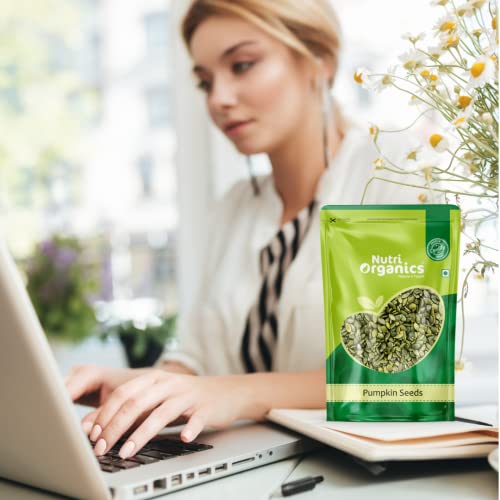 NutriOrganics Raw Pumpkin Seeds for Eating g, Immunity Booster Jumbo Pumpkin Seeds, 500 gram - Image 2