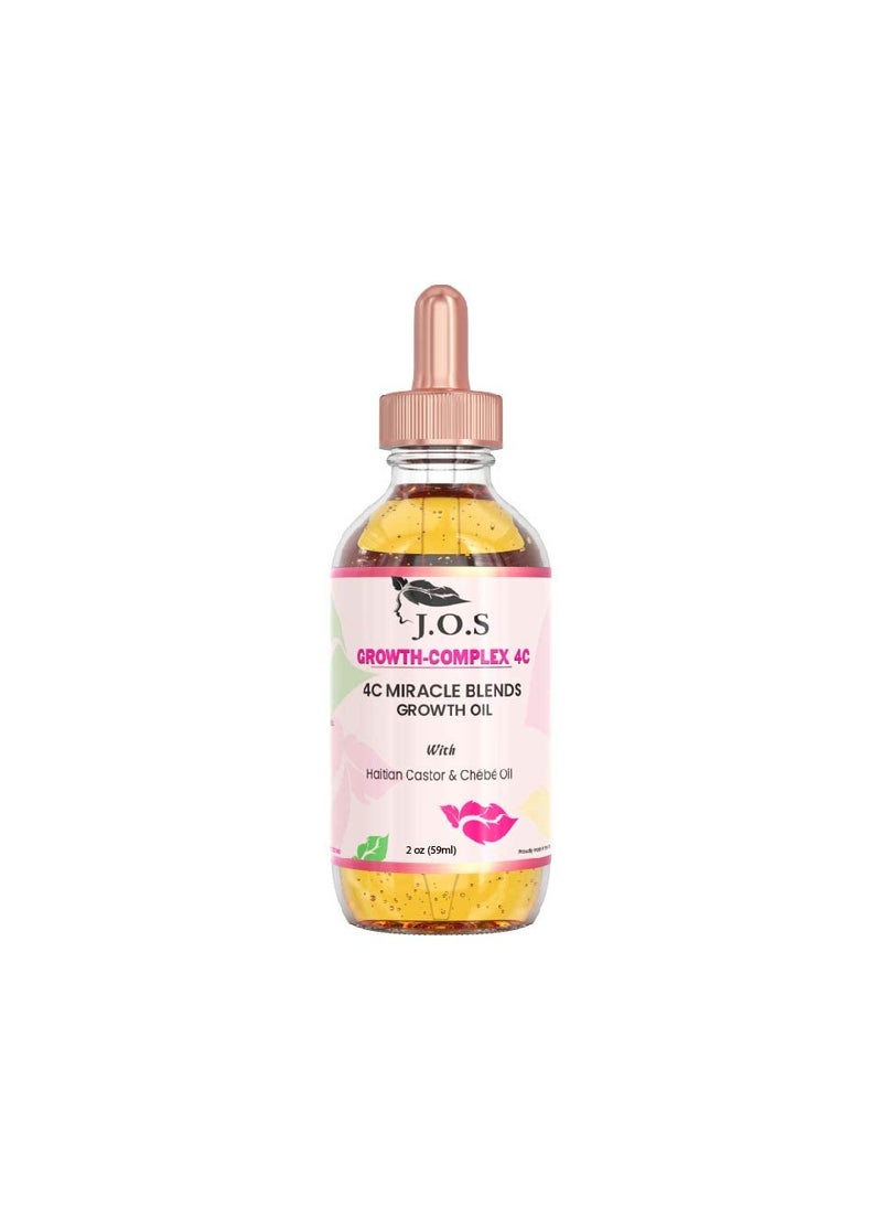 J'Organic Solutions - JOrganic Solutions Miracle blends Growth Oil Formulated with black castor  chebe Oil 2 Fl Oz - Image 1