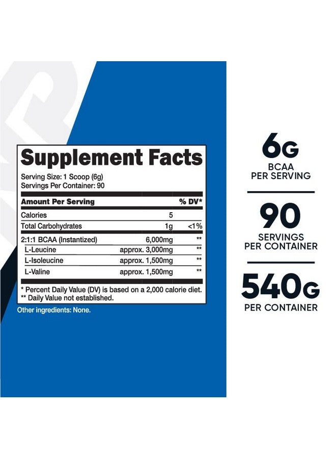 Nutricost Bcaa Powder 2:1:1 (Unflavored 90 Servings) Branched Chain Amino Acids - Image 3