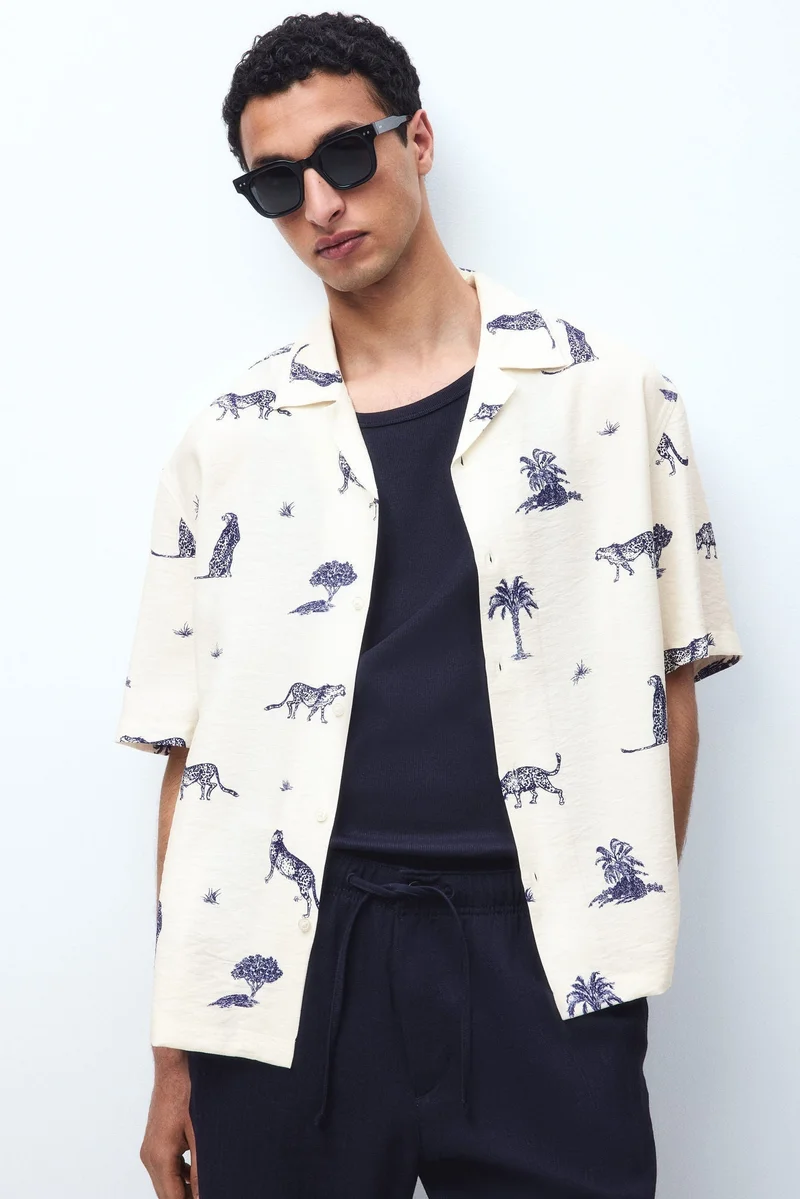 H&M Relaxed Fit Printed resort shirt