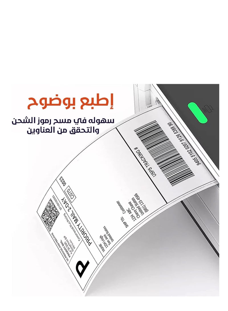 Thermal Direct Shipping Labels 4x6 Inch 500 A6 Label with Easy Perforation Line Waterproof Oil-proof Anti-Scratch Compatible with All Shipping Carriers and E-Commerce Platforms and Most Thermal Printers(1 Rolls) - Image 2