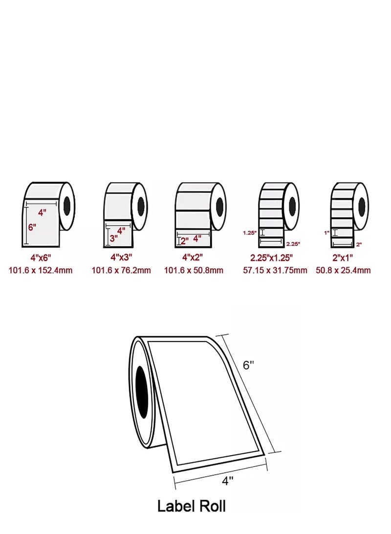 Thermal Direct Shipping Labels 4x6 Inch 500 A6 Label with Easy Perforation Line Waterproof Oil-proof Anti-Scratch Compatible with All Shipping Carriers and E-Commerce Platforms and Most Thermal Printers(1 Rolls) - Image 5