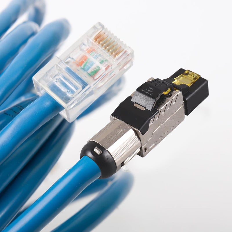 Tool Free Cat8 RJ45 Ethernet Connector Plug Gold Plated Dustproof Gigabit Network - Image 5