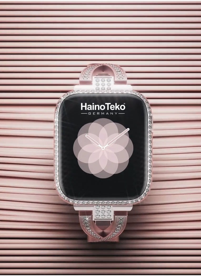 هينو تيكو - ساعة ذكية للسيدات Haino Teko Germany G13 Mini بشاشة AMOLED كاملة مع 3 أزواج من الأشرطة وشاحن لاسلكي - Image 1