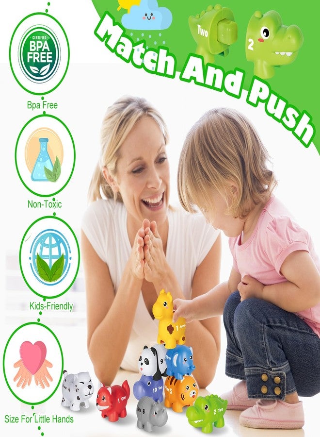 HAPPYMATE 20PCS Animal Number Matching Learning Toys for Toddlers 2-4, 10 Different Animal Figures, Montessori Educational Toys Gifts for Boy Girl, Preschool Learning Activities, Double Sided Matching Game - Image 4