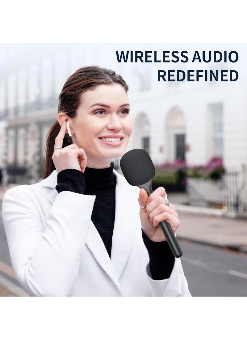 TIGER Wireless Interview Microphone Handheld Adapter – Wireless Lavalier Mic Handle Mount for Rode Wireless GO, DJI Mic, Hollyland Lark Lapel Mic, Ideal for Vlogging, Interviews, Podcasts & Reports  - Image 5