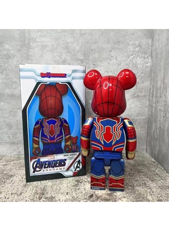 BE@RBRICK 400% Violent Bear Building Blocks Bear Spider-Man Statue Collection Toys Fashion Sculptures & Statues Birthday gifts for kids - Image 4