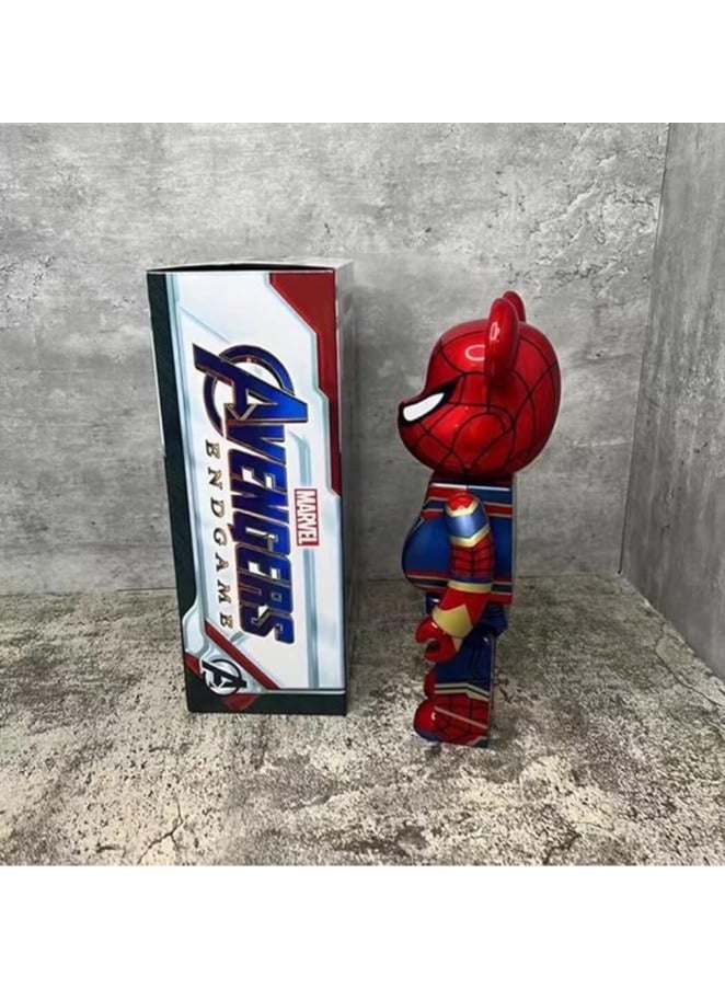 BE@RBRICK 400% Violent Bear Building Blocks Bear Spider-Man Statue Collection Toys Fashion Sculptures & Statues Birthday gifts for kids - Image 3