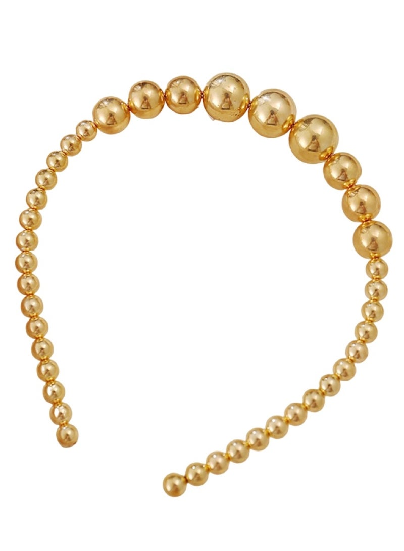 Huitich Elegant Headband Hair Accessory for Girls Gold Colour - Image 1