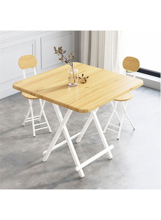 Compact Folding Dining Table with Wooden Top and Metal Frame – 58x58x55 Cm - Image 2