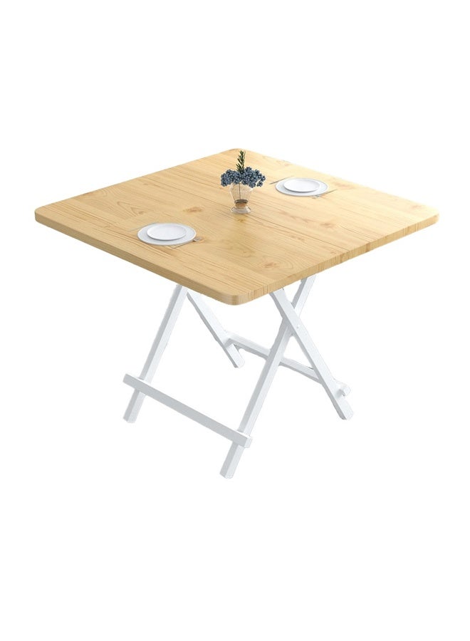 Compact Folding Dining Table with Wooden Top and Metal Frame – 58x58x55 Cm - Image 1
