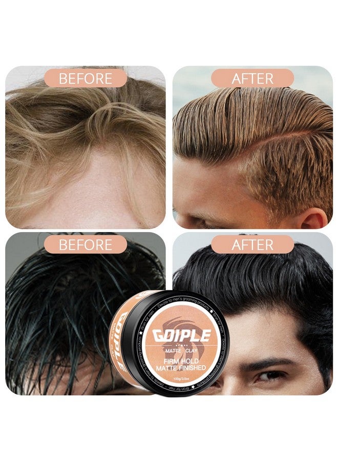 جويبل طين تصفيف الشعر، معجون شعر بلمسة نهائية غير لامعة للرجال، ملمس غير لامع قائم على الماء، طين تصفيف الشعر مثالي لجميع أنواع شعر الرجال 100 جرام (3.5 أونصة) - Image 5