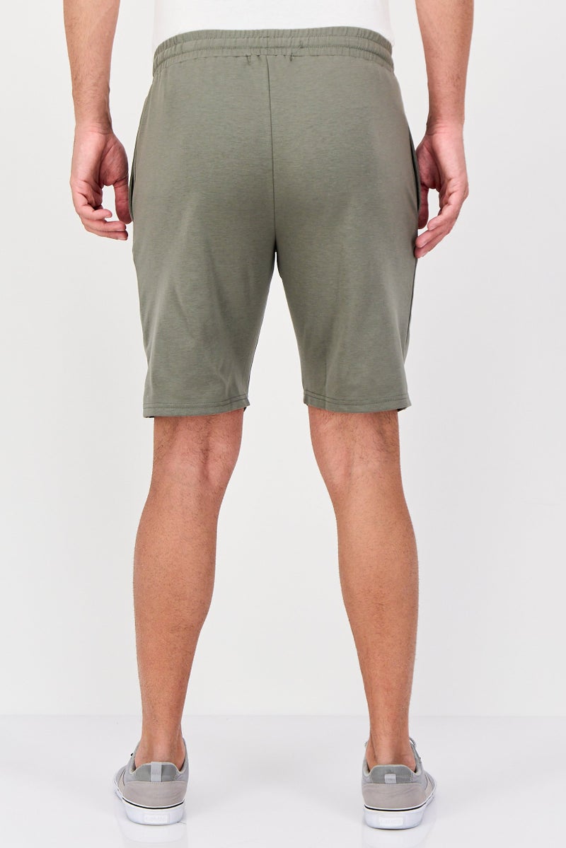 Aeropostale Men Solid Basic Shorts, Olive - Image 3